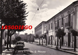 AVEZZANO - VIA G. MARCONI  F/GRANDE VIAGGIATA 1958? ANIMAZIONE - Avezzano