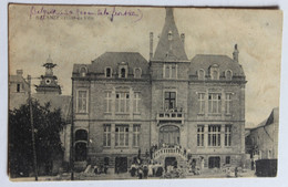 CPA Halanzy Hôtel De Ville Personnages Animée Travaux - Aubange