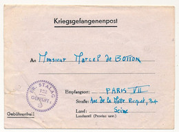 FRANCE - Kriegsgefangenenpost - Depuis Le Front-stalag 122 - Geprüft 9 - COMPIEGNE (Oise) - 1942 - WW II