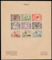 Morocco (1946) Proof Sheet Of 9 Essays For Unissued Stamps. Designs By Vechke From Photos Of Flandrin. Signed On Back - Other