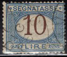 Italy (1874) 10 Lire Postage Due Used. Scott J18. - Taxe