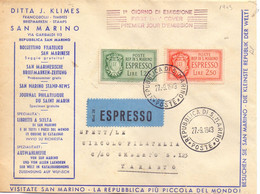 1943 Bella FDC Espresso Da San Marino Taranto - Cartas
