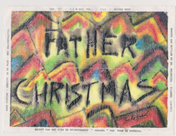 RARE  ETIQUETTE " FATHER CHRISTMAS "   - BR. DELBECCHA à DILBEEK - 1991  "AQUAREL" Van TOON DE  HOPDUVEL - Beer