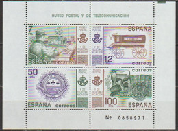 Spanien 1981 MiNr.2528 - 2529 Block 24 ** Postfrisch Post- Und Fernmeldemuseum, Madrid (d 722)günstige Versandkosten - Blocs & Hojas