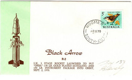 Australia 1970 Sep 2 Black Arrow R.2.,Souvenir Cover - Oceanië