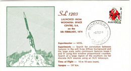 Australia 1974 Feb 5 SL 1203 Launched From Woomera Space Centre.,Souvenir Cover - Oceania