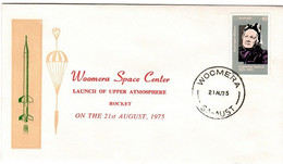 Australia 1975  Au 21, Woomera Space Center Launch Of Upper Atmosfere Rocket.,Souvenir Cover - Ozeanien