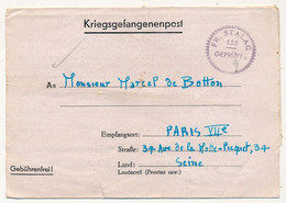 FRANCE - Kriegsgefangenenpost - Depuis Le Front-stalag 122 - Geprüft - COMPIEGNE (Oise) - 1942 - Oorlog 1939-45