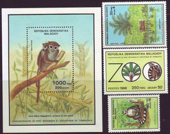 MADAGASCAR - LEMUR - ZOO NATURAL PARK - **MNH - 1988 - Chimpancés