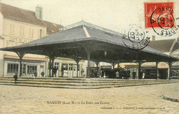 Nangis * 1907 * La Halle Aux Grains * Café De La Comédie * Débit De Tabac Tabacs TABAC * Epicerie * Commerce LECHAT - Nangis