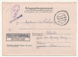 FRANCE - Correspondance Des PG Du Stalag IVD - Censeur Geprüft 20 - 1944 - Griffe Lin "Bruderbrief" (Bruder Barré) - Oorlog 1939-45