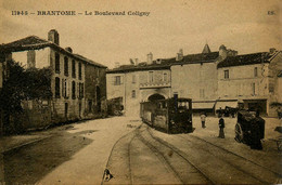 Brantome * Le Boulevard Coligny * Train Tramway * Ligne Chemin De Fer Dordogne - Brantome