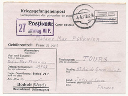 FRANCE - Carte Postale - Du Stalag VIF Bocholt (Westf) - Censeur Geprüft 27 - 1941 - Oorlog 1939-45