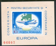 ROMANIA 1977 European Security Conference Block MNH / **.  Michel Block 144 - Neufs