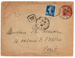 Enveloppe Entier Postal 15c Semeuse Lignée Vert Date 412 Yv 130-E1 Storch B11 Format 123 X 96 - Enveloppes Types Et TSC (avant 1995)