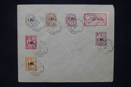 ALEXANDRIE - Blancs/Mouchons Et Merson Surchargés Sur Enveloppe Avec Oblitération En 1921 - L 109358 - Brieven En Documenten
