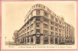 Nice  - Le Grand Garage De La Promenade Des Anglais Et La Station "France" Parfait état - Transport Urbain - Auto, Autobus Et Tramway
