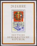 DDR 1969 MiNr.1507 Block 28 ** Postfr. 20 Jahre DDR  ( D2994) Günstige Versandkosten - 1950-1970