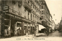 Lyon * 2ème * 54 Rue De L'hôtel De Ville , Soieries Lainage BLOCH LAZARUS * Devanture Commerce Magasin - Lyon 2