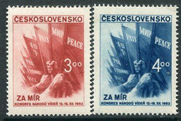 CZECHOSLOVAKIA 1952 Vienna Peace  Congress MNH / **.  Michel 774-75 - Unused Stamps