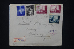 CROATIE - Enveloppe En Recommandé De Zemun Pour La France En 1943 Avec Contrôle Postal Allemand - L 109376 - Kroatien