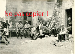 PHOTO FRANÇAISE - LE REPAS DES POILUS A LA SCHLUCHT A VALTIN PRES DE XONRUPT VOSGES - GUERRE 1914 1918 - 1914-18