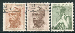 CZECHOSLOVAKIA 1952 Myslbek Anniversary Used.  Michel 734-36 - Oblitérés