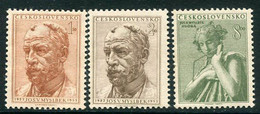 CZECHOSLOVAKIA 1952 Myslbek Anniversary MNH / **.  Michel 734-36 - Nuovi