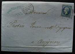 Rives-sur-Fure Isère 1860,Blanchet Frères Et Kleber Papeteries De Rives Pc 2687 Sur N°14 - 1849-1876: Classic Period