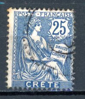 CRETE  /  Bureau Français   Y&T   9   Obl.   ---   Bel état - Creta