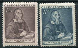 CZECHOSLOVAKIA 1952 Komensky Anniversary  MNH / **.  Michel 717-18 - Unused Stamps
