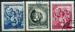 CZECHOSLOVAKIA 1952 International Youth Week  Used.  Michel 712-14 - Usati