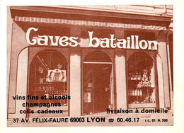 Lyon * 3ème * Caves Bataillon Devanture Façade * 37 Avenue Felix Faure * Magasin Commerce Cpa Pub - Lyon 3