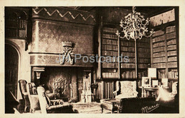 Chateau De Josselin - La Bibliotheque - Cheminee - Castle - Library - 168 - Old Postcard - France - Used - Josselin