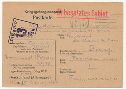 FRANCE - Carte Postale - Postkarte Kriegsgefangenenpost - ACCUSÉ RÉCEPTION COLIS - Censure Oflag ID D - 13 - 2. Weltkrieg 1939-1945