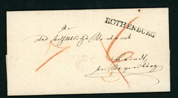 Vorphila Brief Rothenburg Nach Baid 1829 - [1] Prefilatelia
