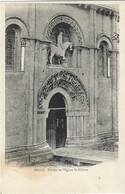 Delcampe - 79  Melle -   Eglise  St Hilaire, Porche - Melle
