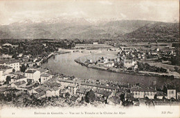 Environs De Grenoble - Vue Sur La Tronche Et La Chaine Des Alpes - 21 - Old Postcard - France - Used - La Tronche