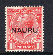 Nauru 1916 Overprint 13½mm On GB GV 1d Definitive, Hinged Mint, SG 14 (BP) - Nauru