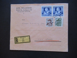 Österreich 1936 Einschreiben Wien 40 Joh. Fellerer Nach Epe In Westfalen Zensurstreifen Devisenüberwachung Geöffnet - Cartas