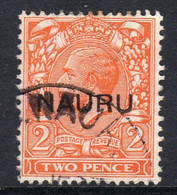 Nauru 1916 Overprint 13½mm On GB GV 2d Definitive, Die II, Used, SG 16 (BP) - Nauru