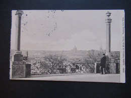 Italien AK Roma Giardino Pubblico Sul Monte Pincio Panorama Della Citta Mit Germania Marke Stempel Berlin 31.5.1912 - Mehransichten, Panoramakarten