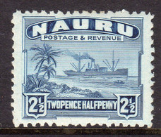 Nauru 1937-48 Australian Mandate Shiny Paper 2½d Dull Blue, MNH, SG 30B (BP) - Nauru