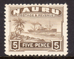 Nauru 1937-48 Australian Mandate Shiny Paper 5d Brown, MNH, SG 33B (BP) - Nauru