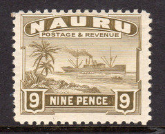 Nauru 1937-48 Australian Mandate Shiny Paper 9d Olive Brown, MNH, SG 35B (BP) - Nauru