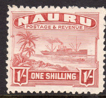 Nauru 1937-48 Australian Mandate Shiny Paper 1/- Brown-lake, MNH, SG 36B (BP) - Nauru