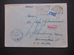 1949 Notopfer EF Nachgebühr Umschlag Abwicklungsstelle Für Kriegsgefangenengelder / Für Arbeitnehmer Der Ehem. Wehrmacht - Briefe U. Dokumente