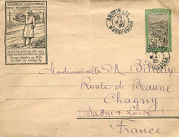 MADAGASCAR - LETTRE - ENTER POSTAL ILLLUSTRE - 50 Cts. VERT & NOIR - CIRCULEE Vers FRANCE MAI 1930. - Covers & Documents