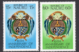 Nauru 1978 10th Anniversary Of Independence Set Of 2, MNH, SG 168/9 (BP) - Nauru