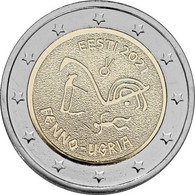 ESTONIA 2€ 2.021  2021  "PUEBLOS UGROFINESES"   Bimetálica  SC/UNC   T-DL-12.836 - Estonie